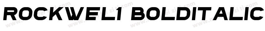 Rockwel1 BoldItalic字体转换